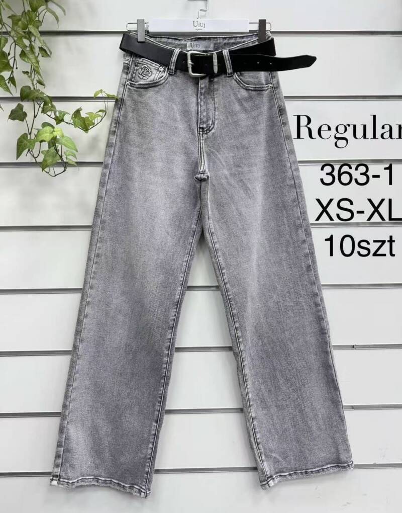 Spodnie damskie jeansy Roz XS-XL, 1 Kolor Paczka 10 szt